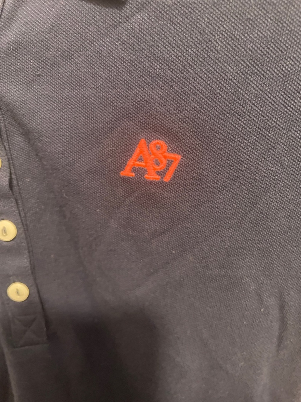 Aeropostale Navy Polo with Red A87 Embroidery - Picture 5 of 6